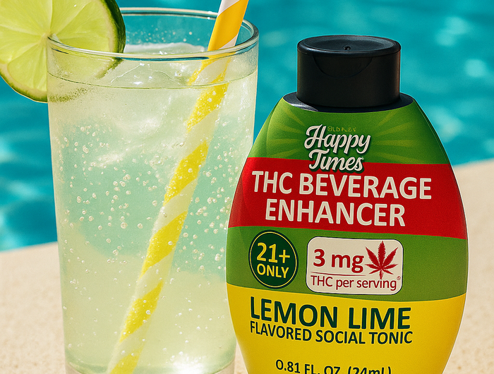 <h5><strong>Drink Happy, Anywhere.</strong><br/></h5><p>Meet Happy Times THC Beverage Enhancer — your pocket-sized passport to good vibes. Designed for life on the go, this little bottle turns <em>any</em> drink into a smooth, social experience.</p><p>Poolside? Picnic? Night out? Wherever the moment takes you, just squeeze, pour, and stir — it’s that easy. With 3mg of fast-acting THC per serving, zero calories, and a crisp lemon-lime flavor, Happy Times lets you enhance your favorite beverages discreetly and effortlessly.</p><p>Light, portable, and ready when you are — it’s not just a drink enhancer, it’s a lifestyle.<br/><br/>Turn every sip into a vibe.</p>