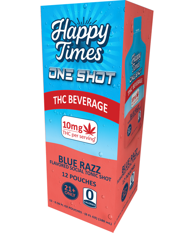 Happy Times One Shot Blue Razz